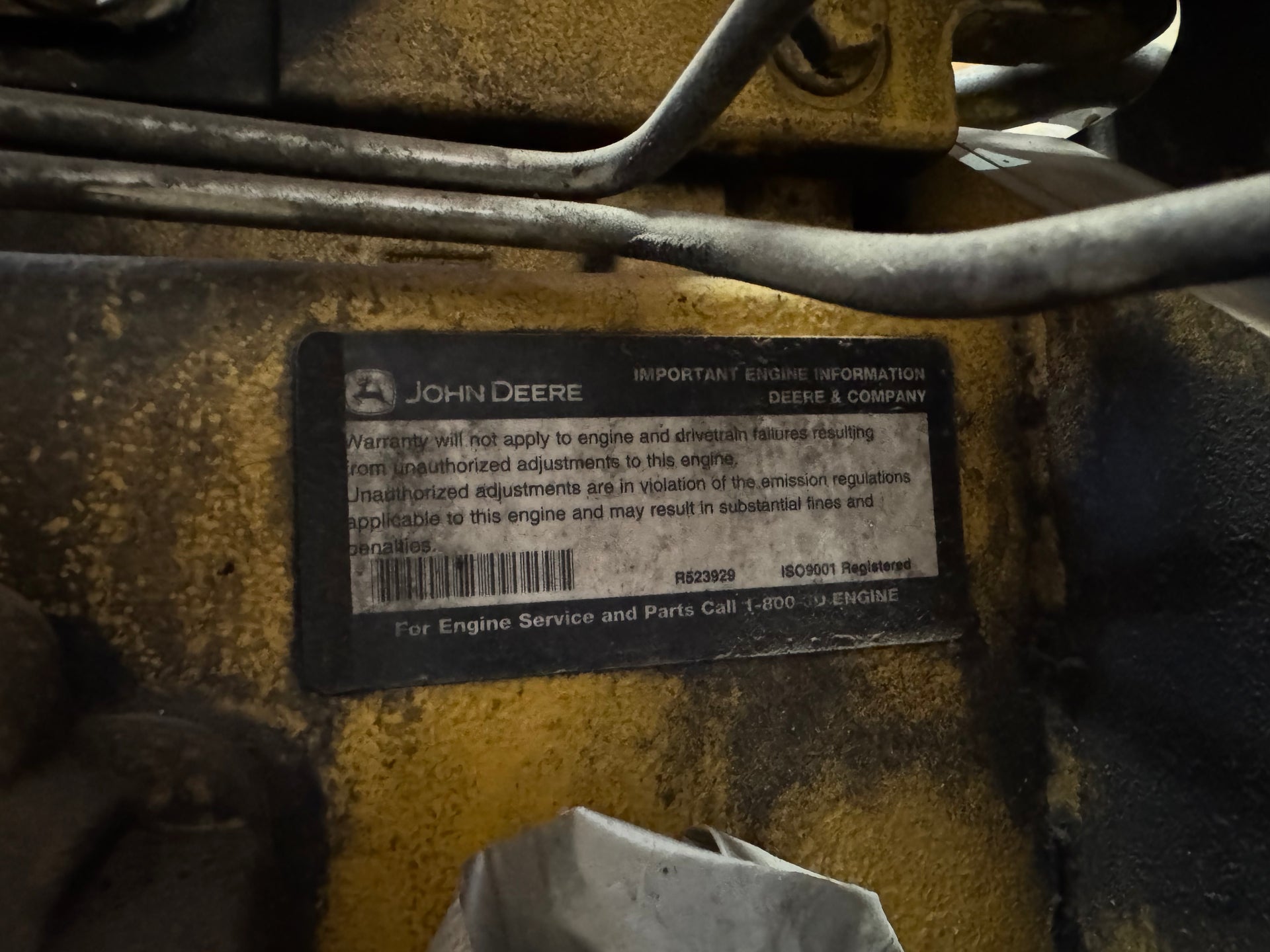 John Deer 4045 Running Engine - R504849 D 4045