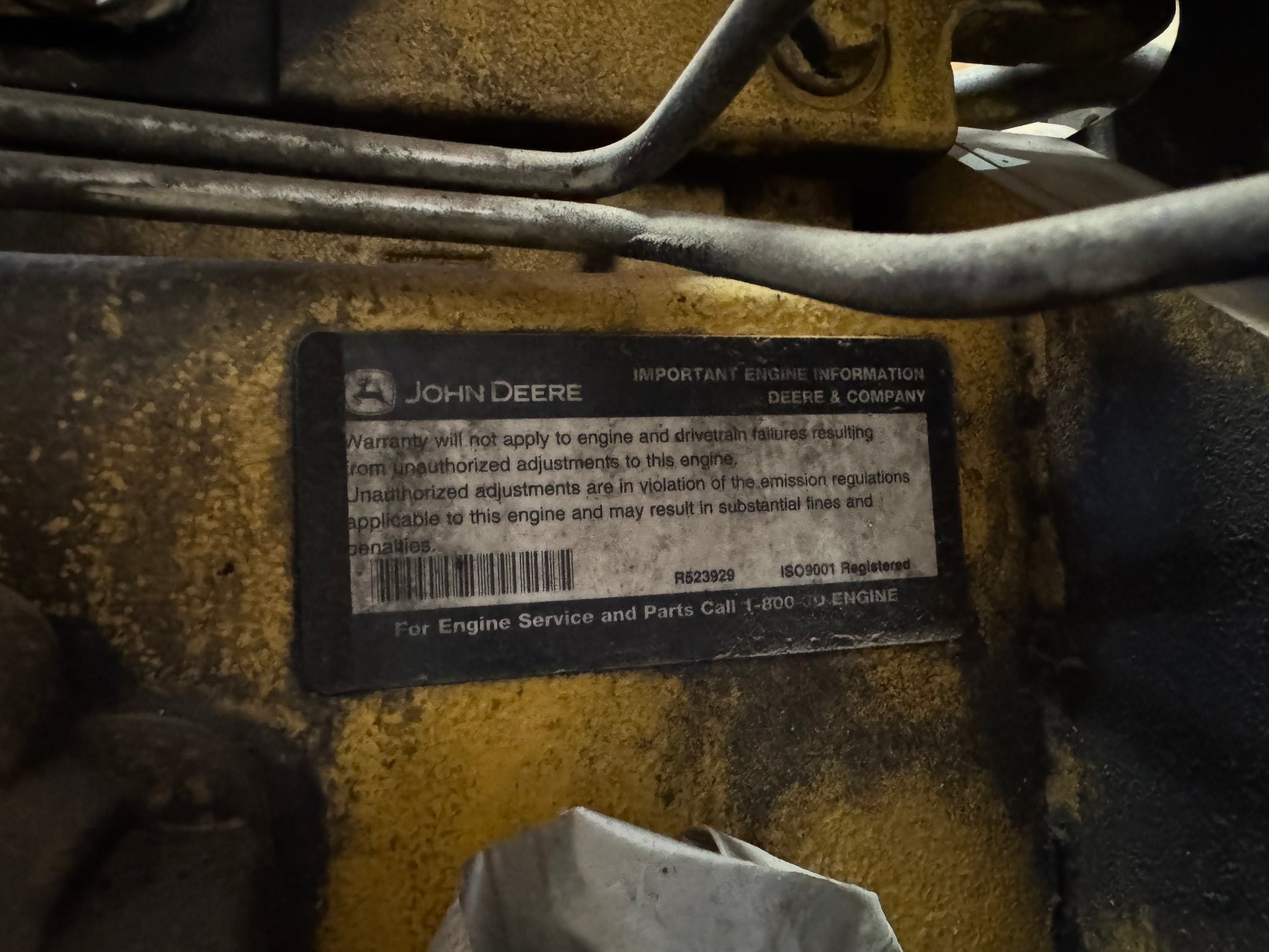 John Deer 4045 Running Engine - R504849 D 4045