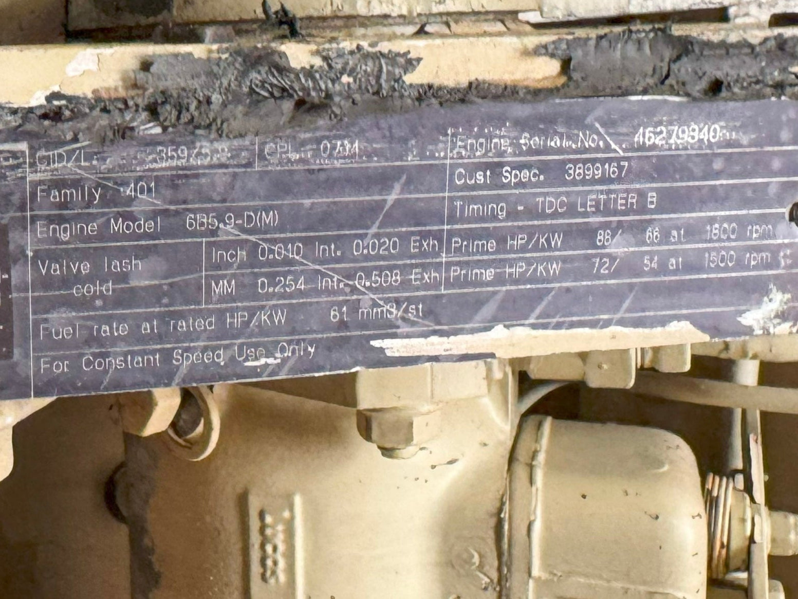 Cummins 5.9L Running Engine 6B-590 - Used