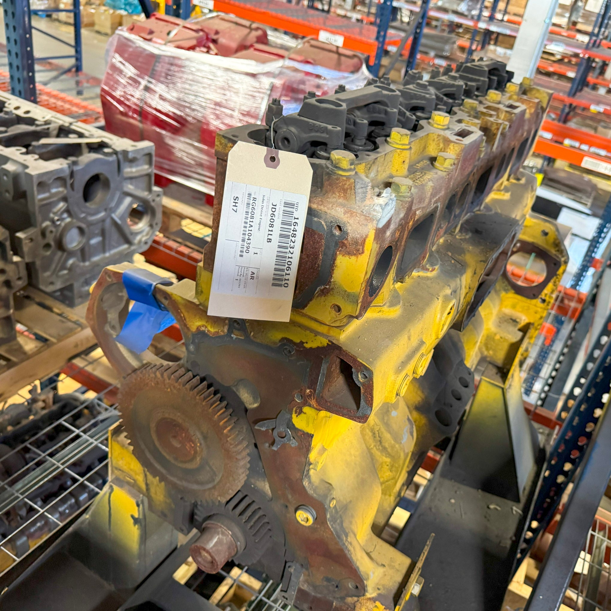 John Deere 6081 Long Block Engine - CORE
